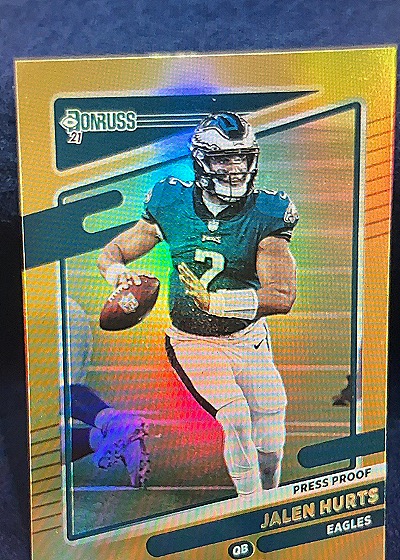 2021 Donruss Press Proof Jalen Hurts — front