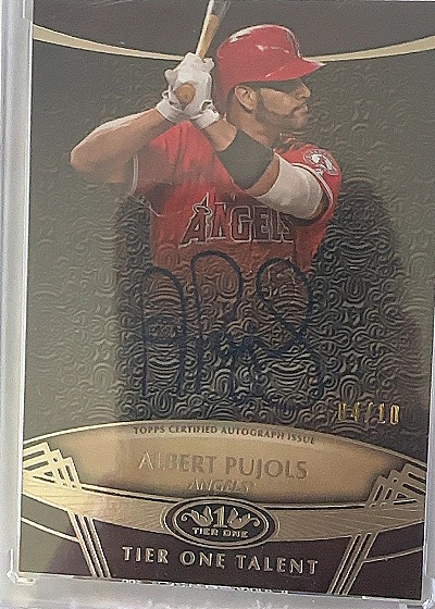 2019 Topps Tier One Talent Autographs Albert Pujols — front