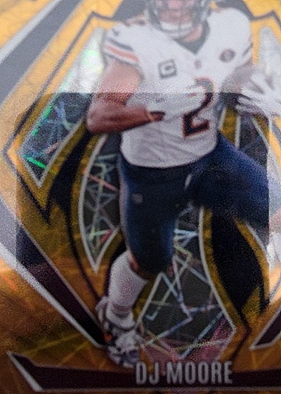 2023 Panini Prizm Draft Picks D.J. Moore Gold Ice — front