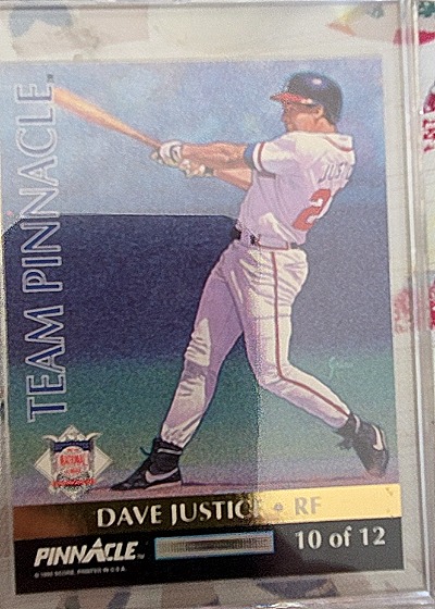 1992 Pinnacle Team Pinnacle #10 Dave Justice — front