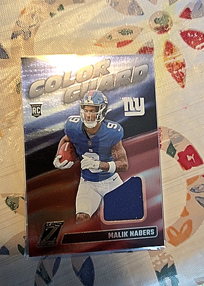 2024 Panini Zenith Color Guard #CG5 Malik Nabers Rookie Patch — front
