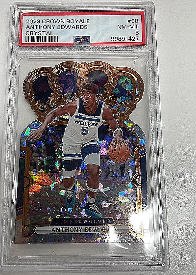 2023 Panini Crown Royale #98 Anthony Edwards Crystal — front