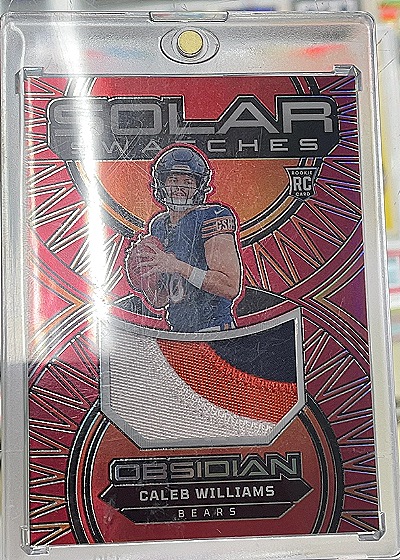 2024 Panini Obsidian Solar Swatches Caleb Williams Rookie Patch — front