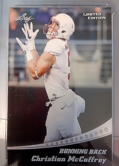 2017 Leaf Limited Edition #07 Christian McCaffrey Rookie Card — front