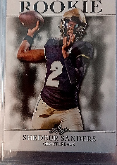 2022 Leaf Shedeur Sanders Rookie Football Card — front