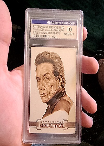 2017 Rittenhouse Archives Battlestar Galactica Commander William Adama #D1 — front