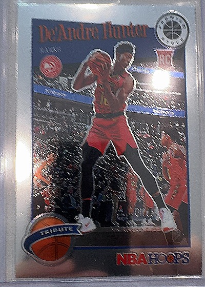 2019-20 Panini NBA Hoops Premium Stock Tribute #299 De'Andre Hunter — front