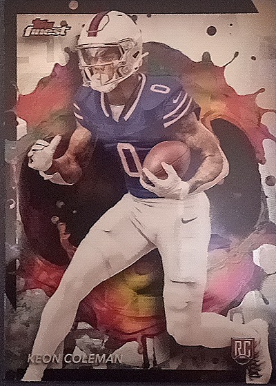 2024 Topps Finest Keon Coleman Rookie Card — front