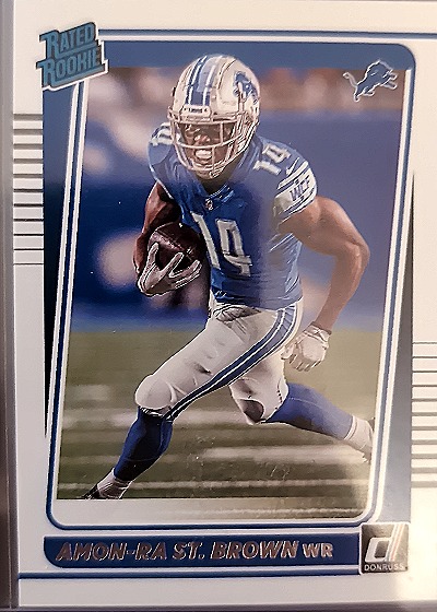 2021 Donruss #284 Amon-Ra St. Brown Rated Rookie — front