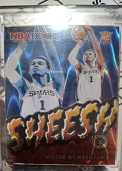 2023-24 Panini NBA Hoops Premium Stock Sheesh Victor Wembanyama #12 Rookie — front
