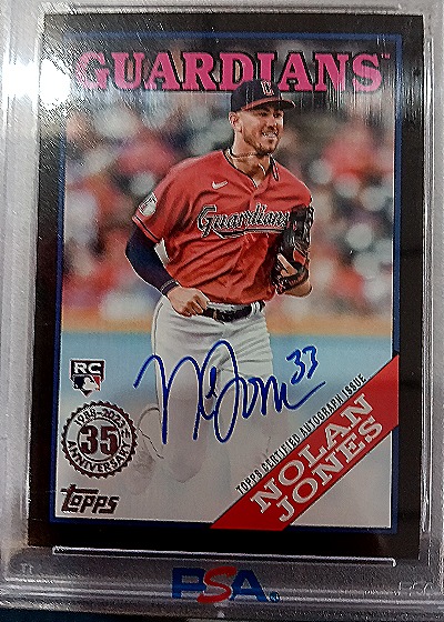 2023 Topps '88 Black Nolan Jones Autograph Rookie Card — front