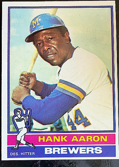 1976 Topps #550 Hank Aaron Brewers — front