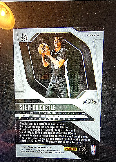2024-25 Panini Prizm #234 Stephon Castle Rookie Card — front