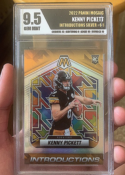 2022 Panini Mosaic Kenny Pickett Introductions Silver #1 — front