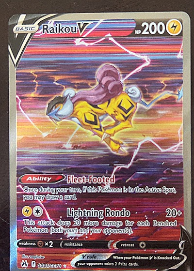 2022 Pokémon Crown Zenith Raikou V GG41/GG70 — front