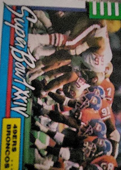 1990 Topps #5 Super Bowl XXIV 49ers vs Broncos — front