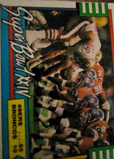 1990 Topps #5 Super Bowl XXIV San Francisco 49ers / Denver Broncos — front