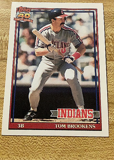 1991 Topps #268 Tom Brookens Cleveland Indians — front