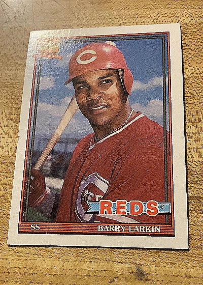 1991 Topps #730 Barry Larkin — front