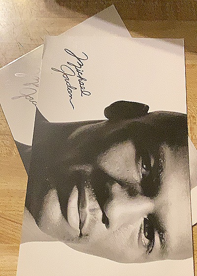 Michael Jordan Signed Black and White Autograph Photo — front