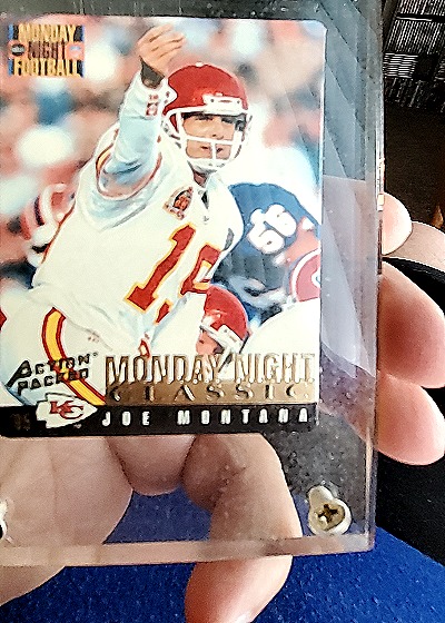 1993 Action Packed Monday Night Football Joe Montana #96 — front