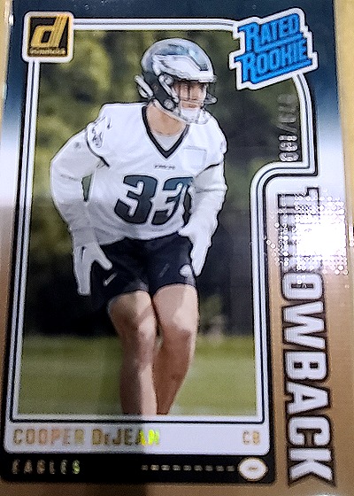 2024 Panini Donruss Rated Rookies Throwbacks #47 Cooper DeJean — front