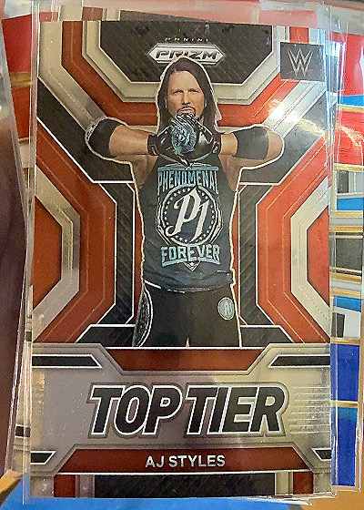 2023 Panini Prizm WWE #27 AJ Styles Top Tier — front