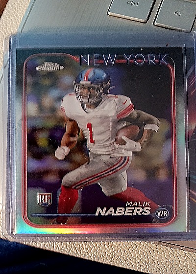 2024 Topps Chrome #205 Malik Nabers RC New York Giants — front