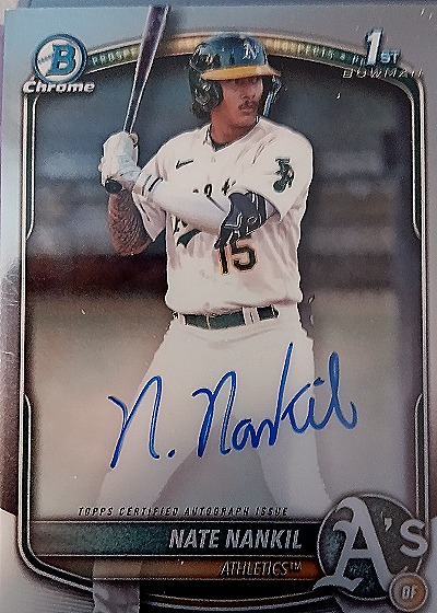 2025 Bowman Chrome Nate Nankil 1st Bowman Autograph — front