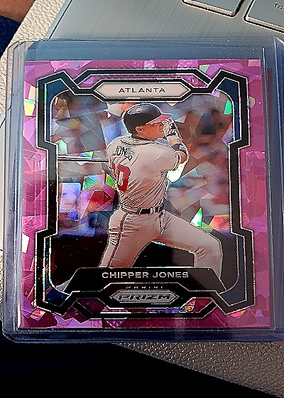 2024 Panini Prizm Chipper Jones Pink Ice Prizm — front