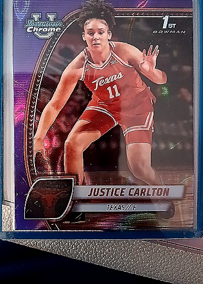 2024-25 Bowman Chrome University #38 Justice Carlton — front