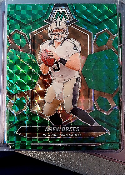 2024 Panini Mosaic Drew Brees Green Mosaic Prizm — front