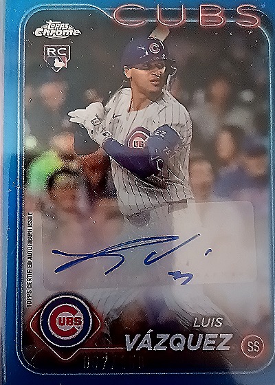 2024 Topps Chrome Update #AC-LV Luis Vazquez Autographs — front