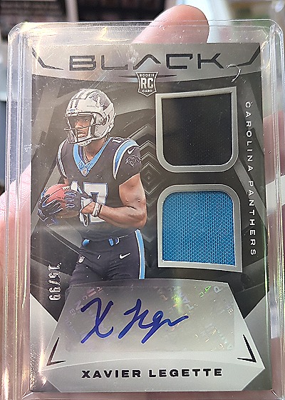 2024 Panini Black Rookie Signature Materials #RSM-12 Xavier Legette — front