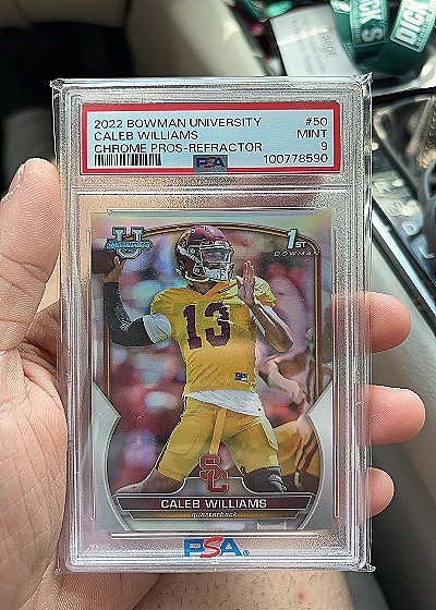 2022 Bowman University Chrome Pros-Refractor #50 Caleb Williams — front