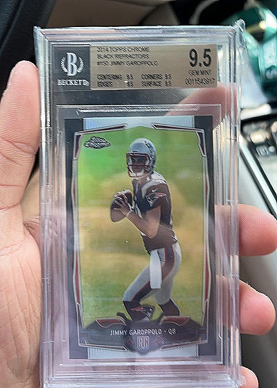 2014 Topps Chrome #150 Jimmy Garoppolo Rookie Card — front