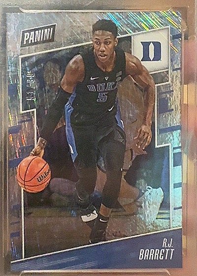 2019 Panini R.J. Barrett Duke Blue Devils Basketball Card — front