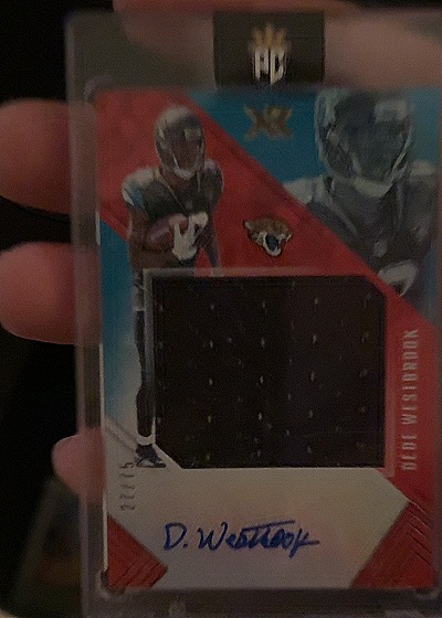 2017 Panini XR Dede Westbrook Rookie Jumbo Jersey Auto — front