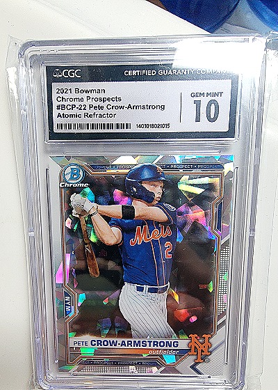 2021 Bowman Chrome Prospects #BCP-22 Pete Crow-Armstrong Atomic Refractor — front