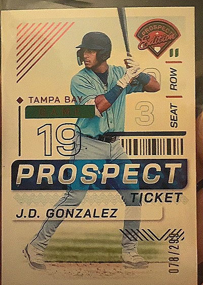 2024 Panini Prospect Edition Baseball Ticket #116 J.D. Gonzalez — front