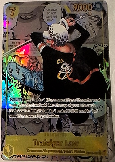 One Piece TCG OP10-119 Trafalgar Law Manga Alt Art Royal Blood — front