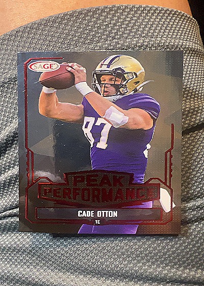 2022 Sage High Series Peak Performance #PK-CO Cade Otton — front