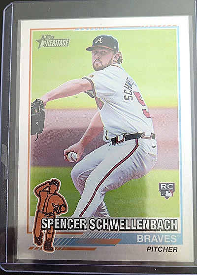 2025 Topps Heritage 1976 Redefined #76R-20 Spencer Schwellenbach Rookie Braves — front