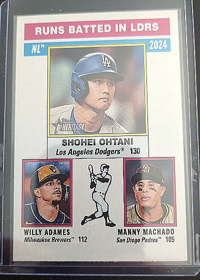 2024 Topps Heritage NL Runs Batted In Leaders #130 Shohei Ohtani — front