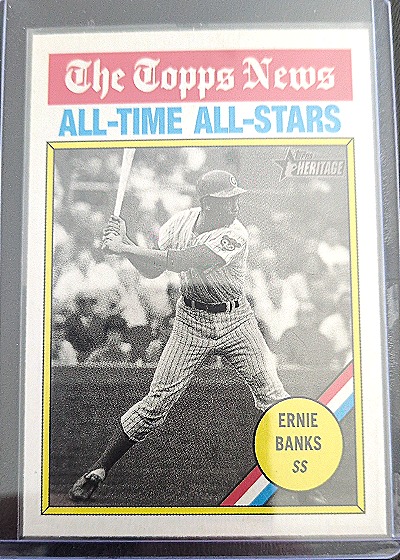 2025 Topps Heritage #343 Ernie Banks Chicago Cubs — front