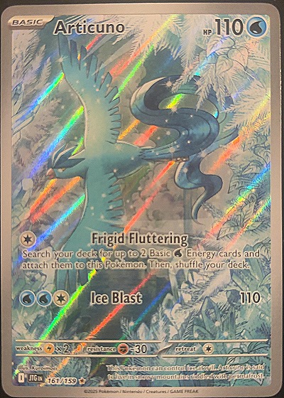 2025 Pokémon SV09: Journey Together #161/159 Articuno Illustration Rare — front
