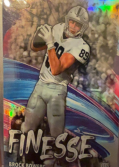 2024 Topps Chrome Finesse #F-8 Brock Bowers — front