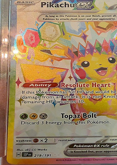 2024 Pokémon SV08: Surging Sparks #219/191 Pikachu ex — front