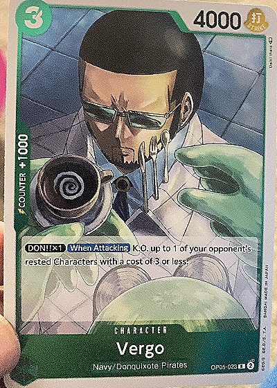 2023 One Piece Awakening of the New Era #OP05-023 Vergo — front