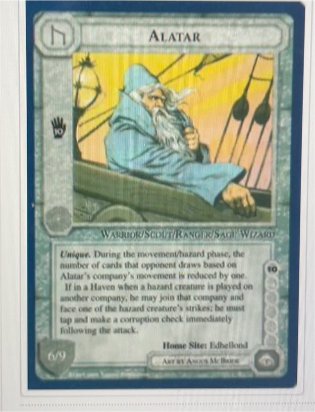 1995 Middle Earth CCG The Wizards Alatar — front